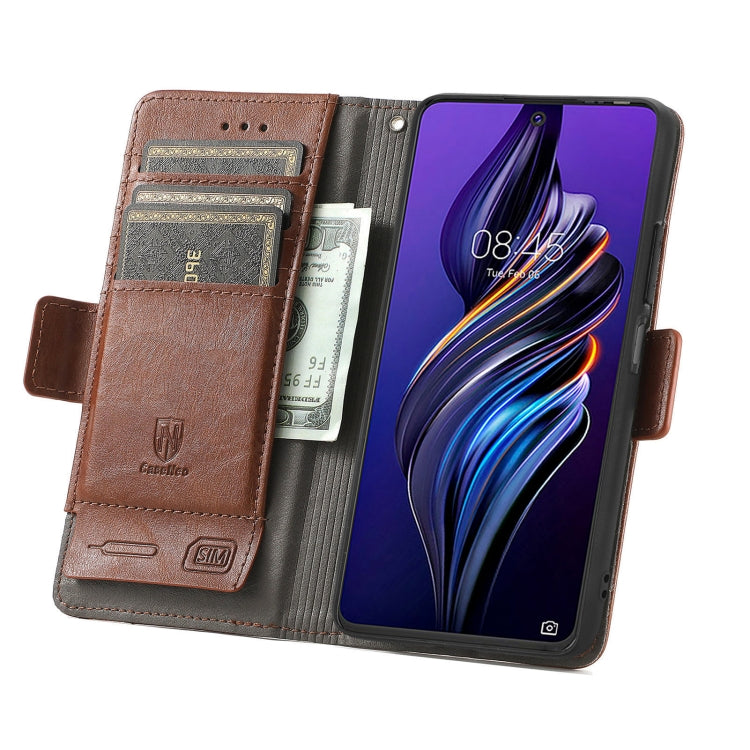 For Tecno Pova 3 CaseNeo Splicing Dual Magnetic Buckle Leather Phone Case