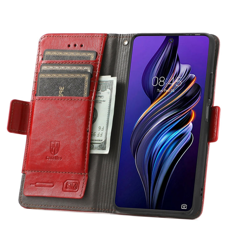 For Tecno Pova 3 CaseNeo Splicing Dual Magnetic Buckle Leather Phone Case