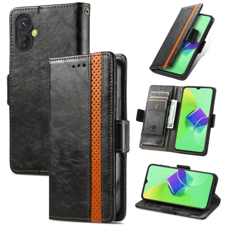 For Tecno Spark 9 Pro CaseNeo Splicing Dual Magnetic Buckle Leather Phone Case