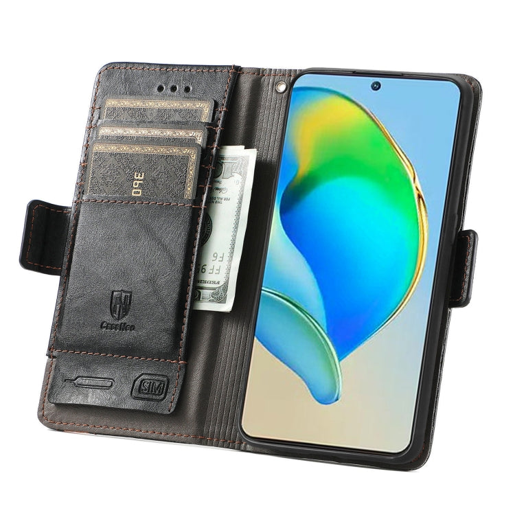 For ZTE Blade V40s CaseNeo Splicing Dual Magnetic Buckle Leather Phone Case