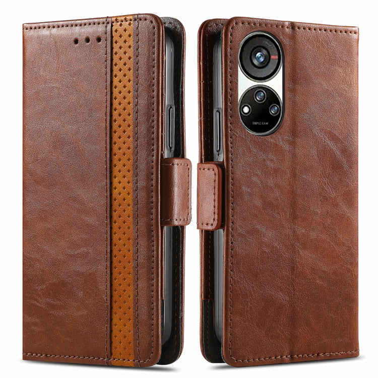 For ZTE Blade V40s CaseNeo Splicing Dual Magnetic Buckle Leather Phone Case