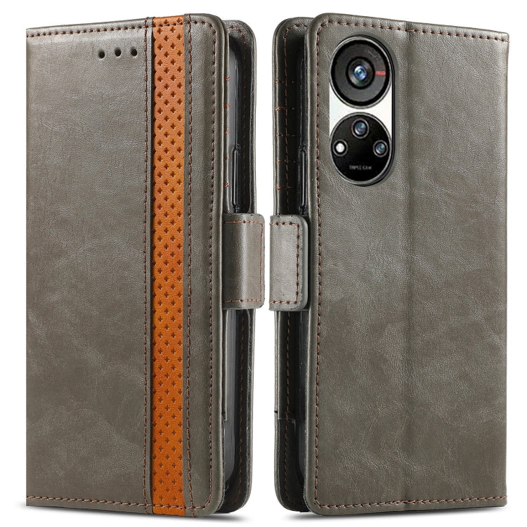 For ZTE Blade V40s CaseNeo Splicing Dual Magnetic Buckle Leather Phone Case