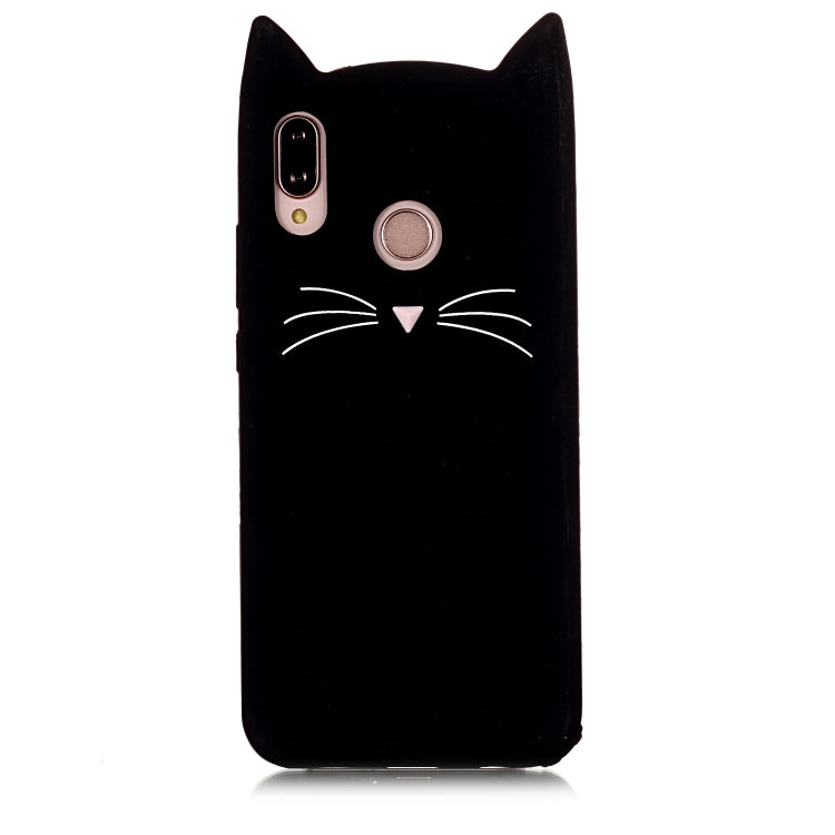 Lovely 3D Moustache Cat Soft Silicone Back Case for Huawei P20 Lite / Nova 3e