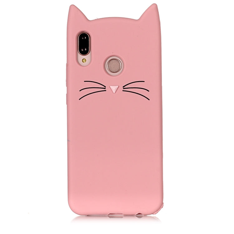 Lovely 3D Moustache Cat Soft Silicone Back Case for Huawei P20 Lite / Nova 3e