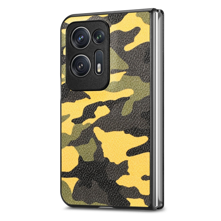 For OPPO Find N2 Camouflage Leather Back Cover Phone Case