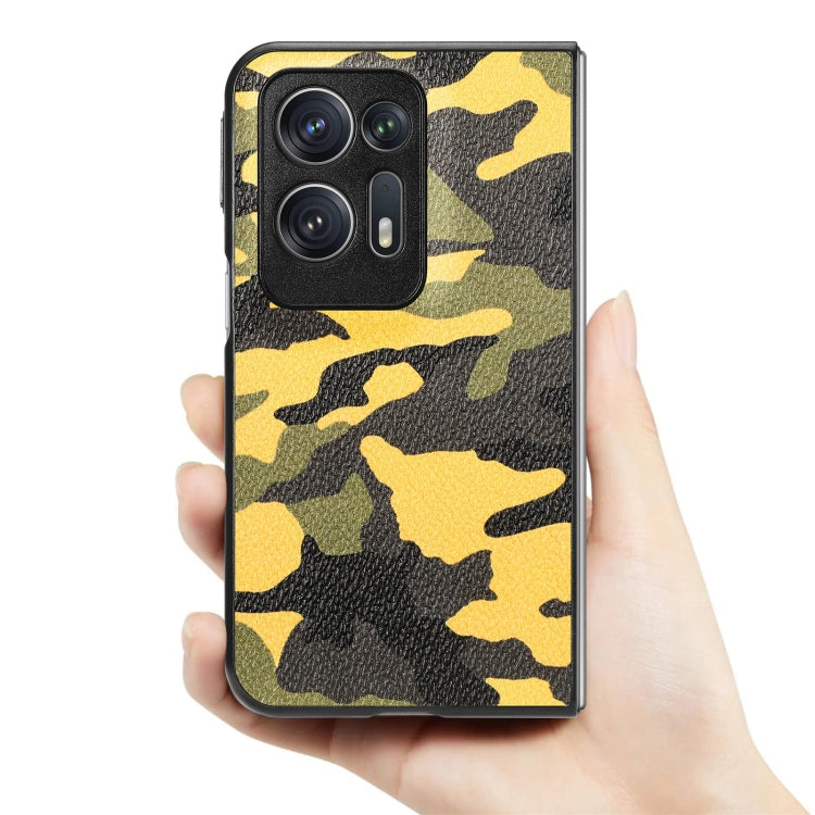 For OPPO Find N2 Camouflage Leather Back Cover Phone Case