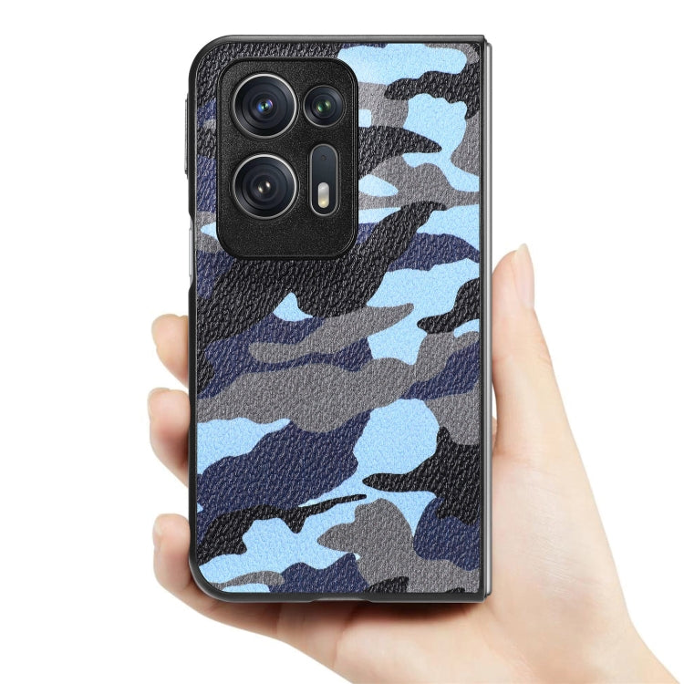 For OPPO Find N2 Camouflage Leather Back Cover Phone Case