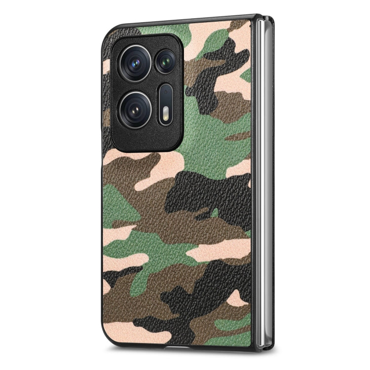 For OPPO Find N2 Camouflage Leather Back Cover Phone Case