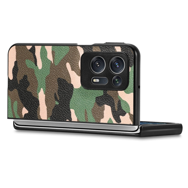 For OPPO Find N2 Camouflage Leather Back Cover Phone Case