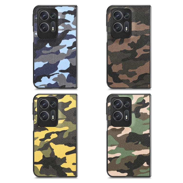 For OPPO Find N2 Camouflage Leather Back Cover Phone Case