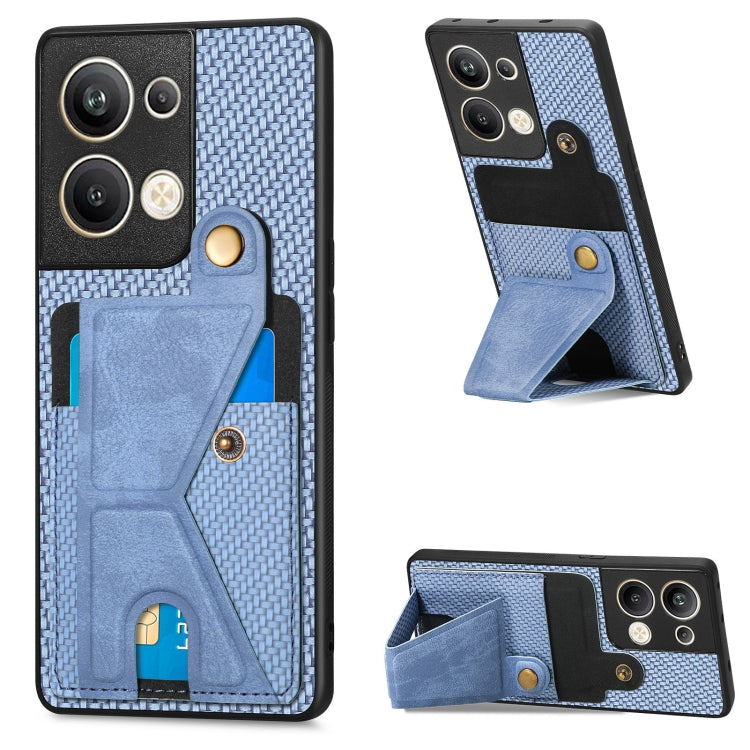 For OPPO Reno9 Pro+ Carbon Fiber Wallet Flip Card Holder Phone Case