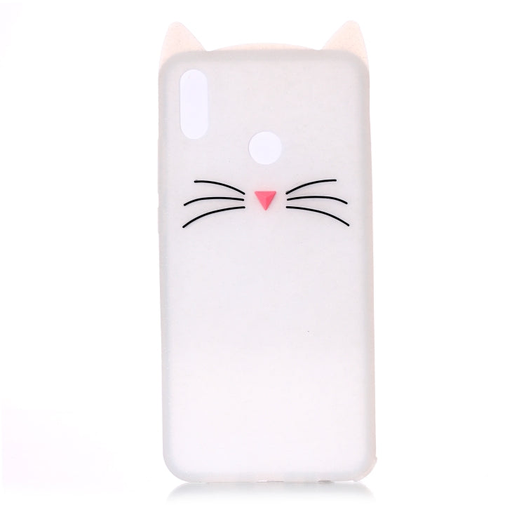 Lovely 3D Moustache Cat Soft Silicone Back Case for Xiaomi Redmi Note 7S /  Note 7 / Note 7 Pro