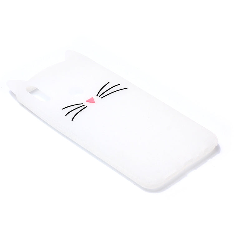 Lovely 3D Moustache Cat Soft Silicone Back Case for Xiaomi Redmi Note 7S /  Note 7 / Note 7 Pro