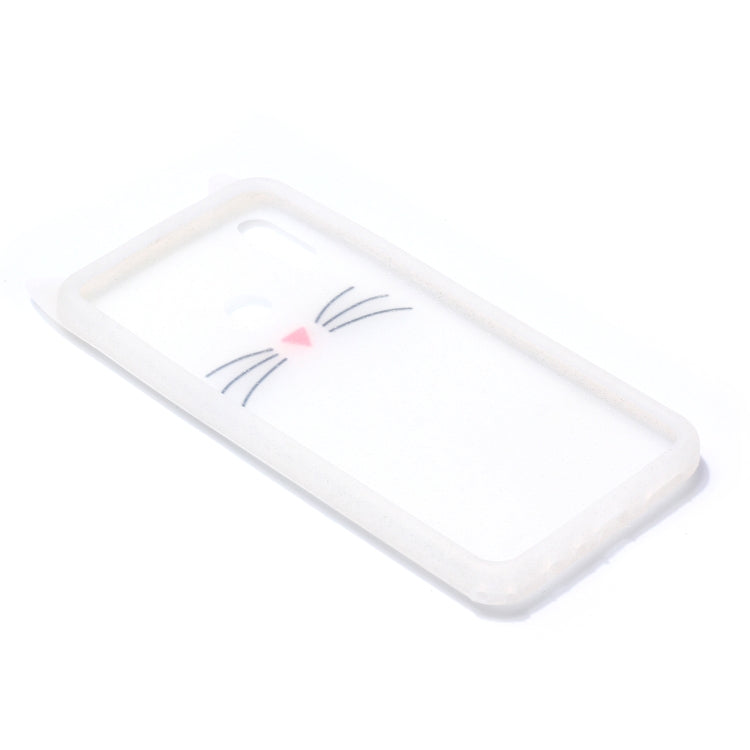 Lovely 3D Moustache Cat Soft Silicone Back Case for Xiaomi Redmi Note 7S /  Note 7 / Note 7 Pro