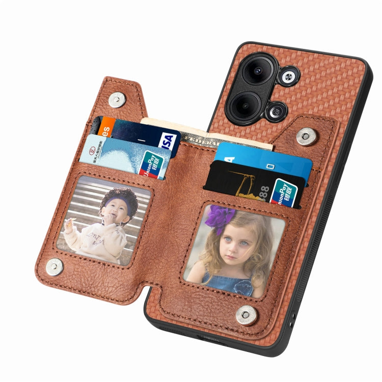 For OPPO Reno9 Carbon Fiber Flip Zipper Wallet Phone Case