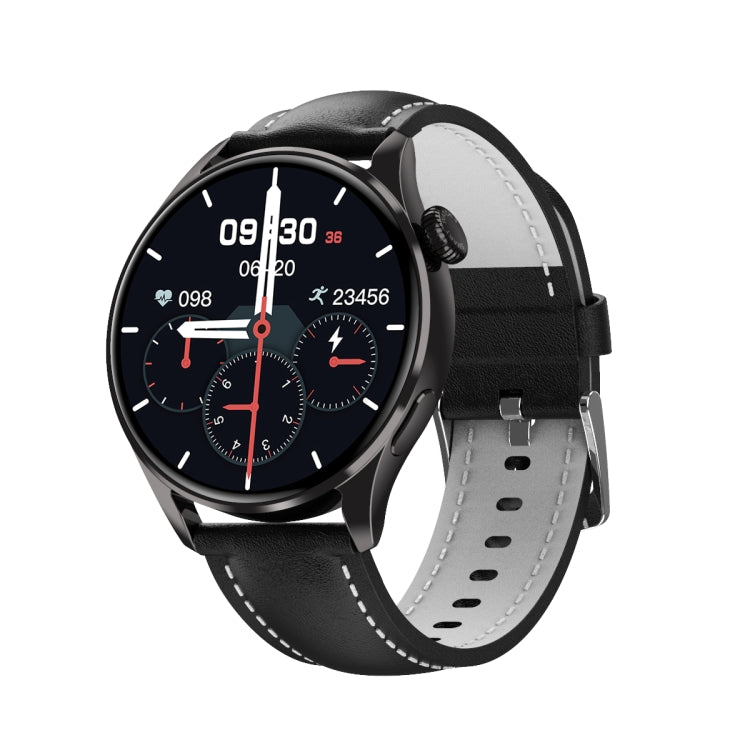 Q3 Max 1.36 inch Color Screen Smart Watch,Leather Strap,Support Heart Rate Monitoring / Blood Pressure Monitoring