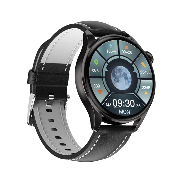 Q3 Max 1.36 inch Color Screen Smart Watch,Leather Strap,Support Heart Rate Monitoring / Blood Pressure Monitoring