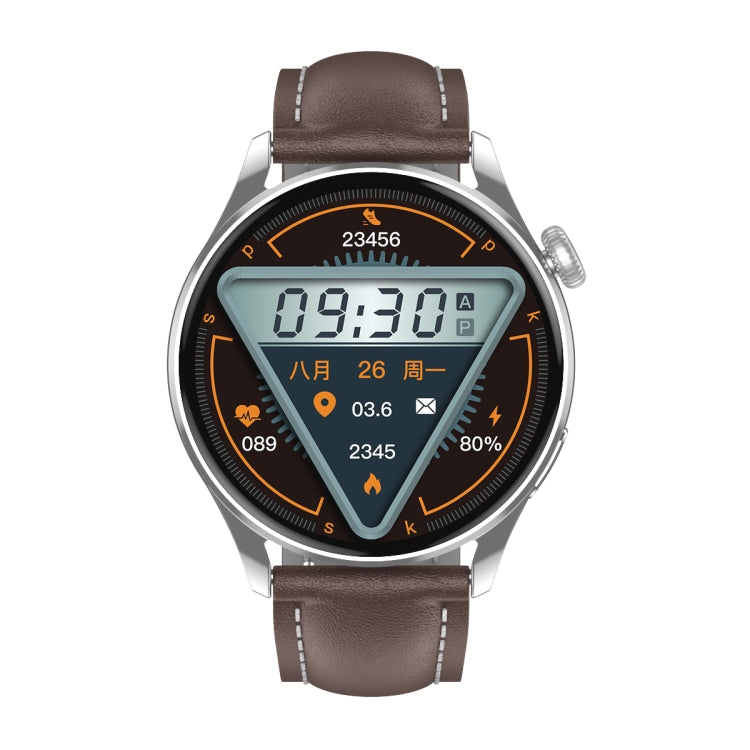 Q3 Max 1.36 inch Color Screen Smart Watch,Leather Strap,Support Heart Rate Monitoring / Blood Pressure Monitoring