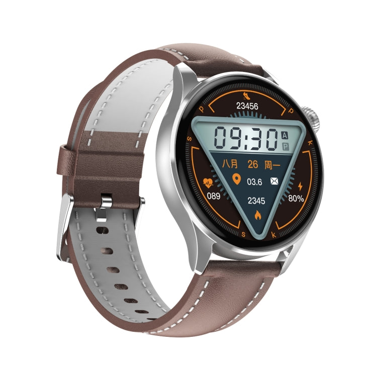 Q3 Max 1.36 inch Color Screen Smart Watch,Leather Strap,Support Heart Rate Monitoring / Blood Pressure Monitoring
