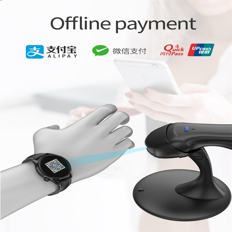 Q3 Max 1.36 inch Color Screen Smart Watch,Leather Strap,Support Heart Rate Monitoring / Blood Pressure Monitoring
