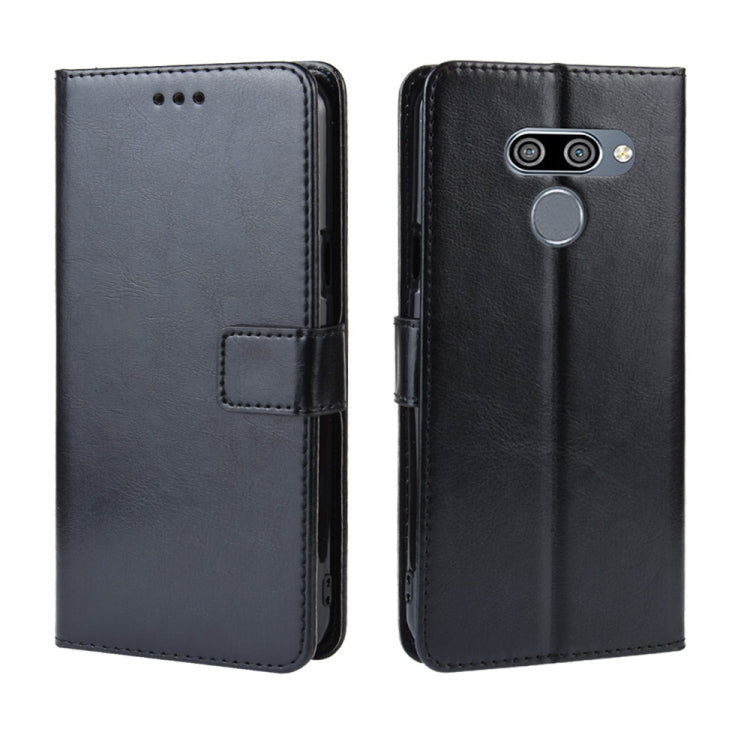 Retro Crazy Horse Texture Horizontal Flip Leather Case for LG K50 /LG Q60, with Holder & Card Slots & Photo Frame