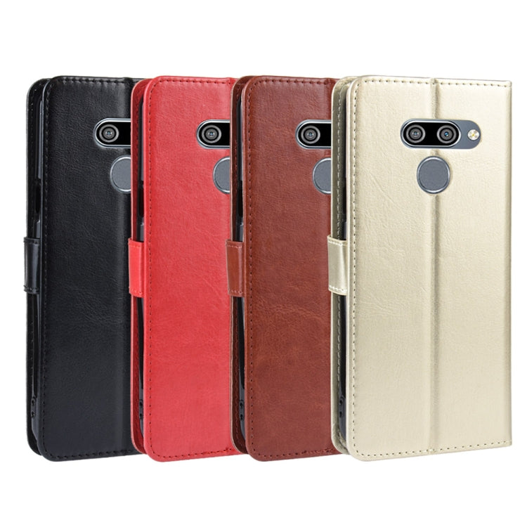 Retro Crazy Horse Texture Horizontal Flip Leather Case for LG K50 /LG Q60, with Holder & Card Slots & Photo Frame