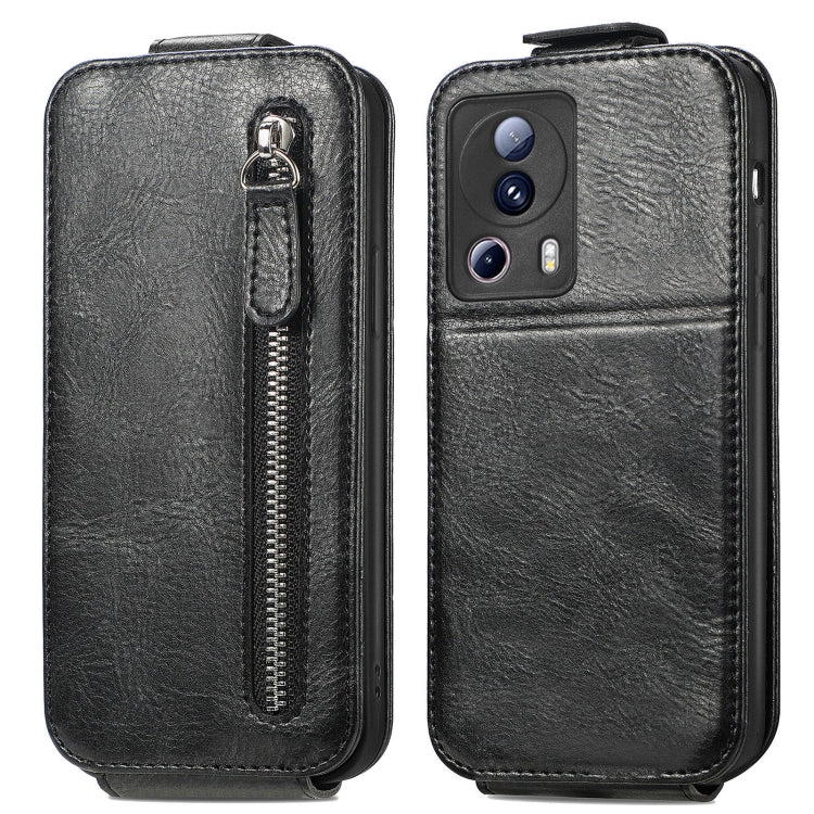 For Xiaomi 13 Lite Zipper Wallet Vertical Flip Leather Phone Case