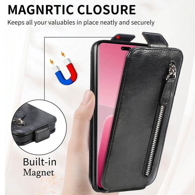 For Xiaomi 13 Lite Zipper Wallet Vertical Flip Leather Phone Case