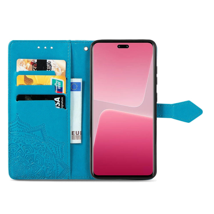 For Xiaomi 13 Lite Mandala Flower Embossed Horizontal Flip Leather Phone Case