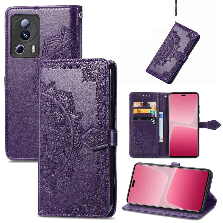 For Xiaomi 13 Lite Mandala Flower Embossed Horizontal Flip Leather Phone Case