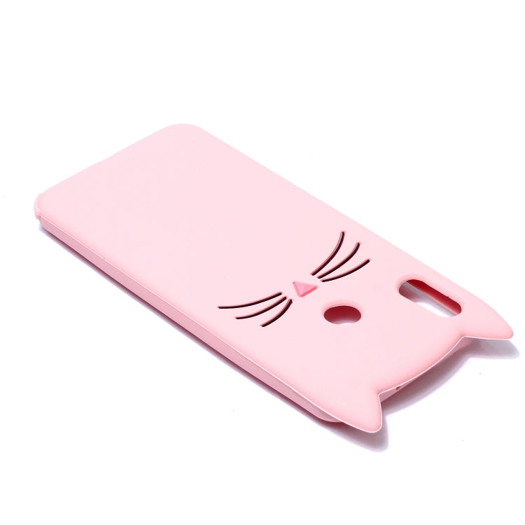 Lovely 3D Moustache Cat Soft Silicone Back Case for Xiaomi Redmi Note 5 Pro
