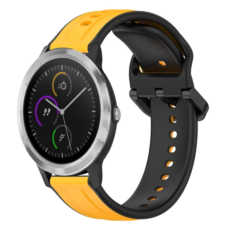 For Garmin Vivoactive3 20mm Convex Loop Two-Color Silicone Watch Band