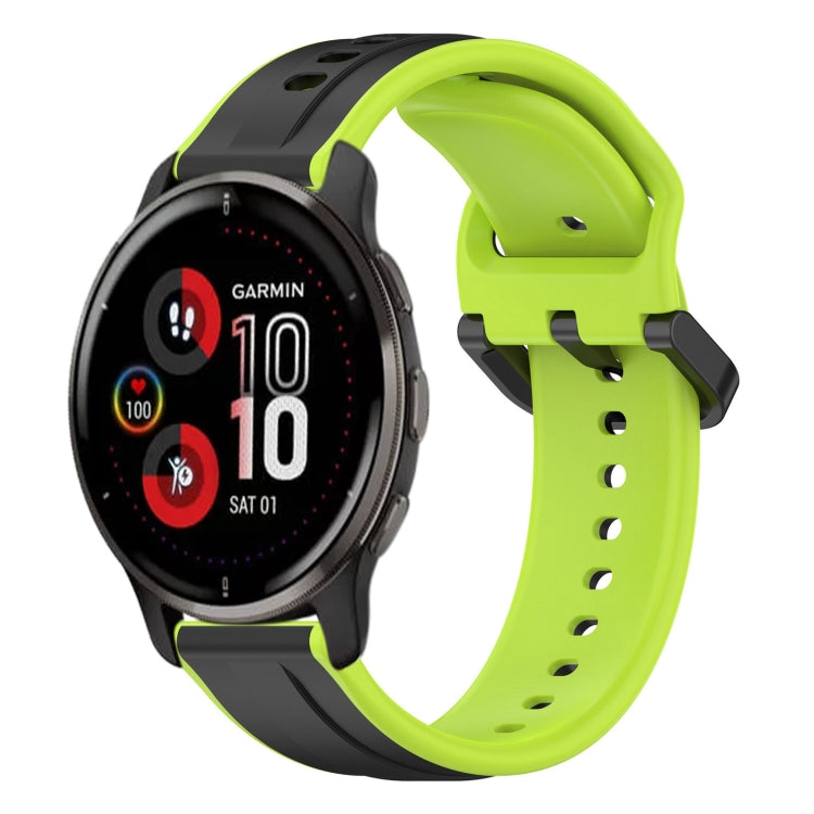 For Garmin Venu 2 Plus 20mm Convex Loop Two-Color Silicone Watch Band