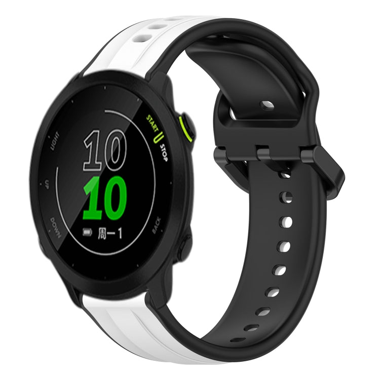 For Garmin Forerunner 158 20mm Convex Loop Two-Color Silicone Watch Band