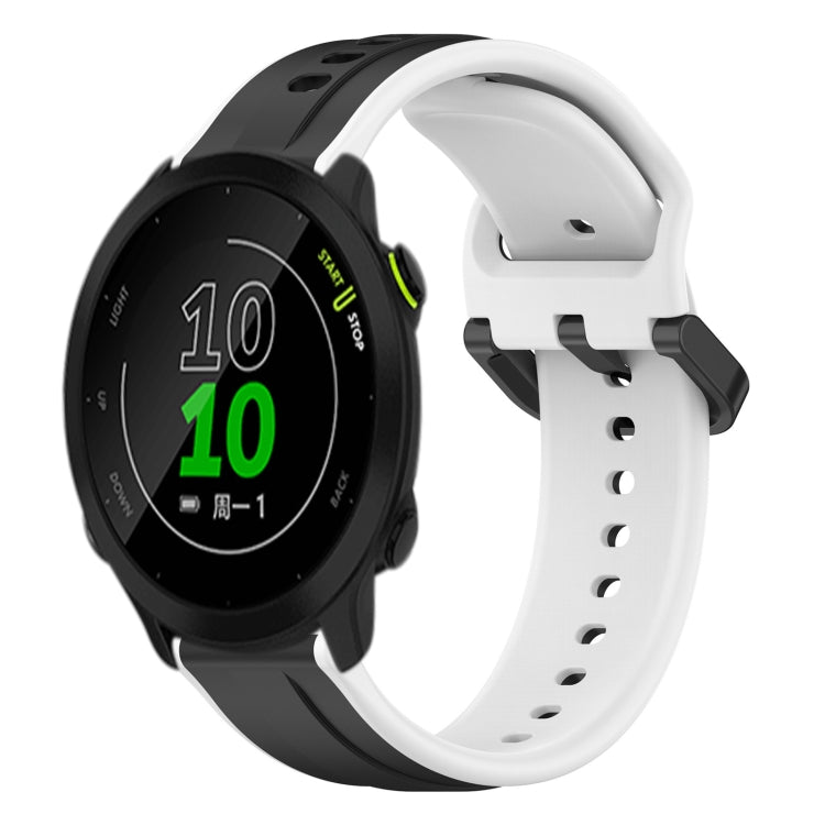For Garmin Forerunner 158 20mm Convex Loop Two-Color Silicone Watch Band
