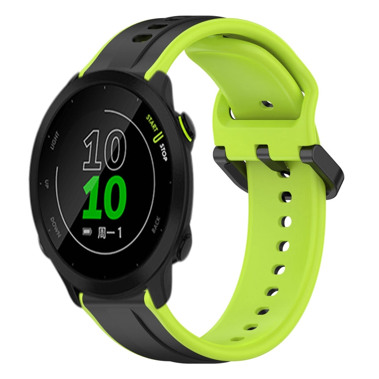 For Garmin Forerunner 158 20mm Convex Loop Two-Color Silicone Watch Band