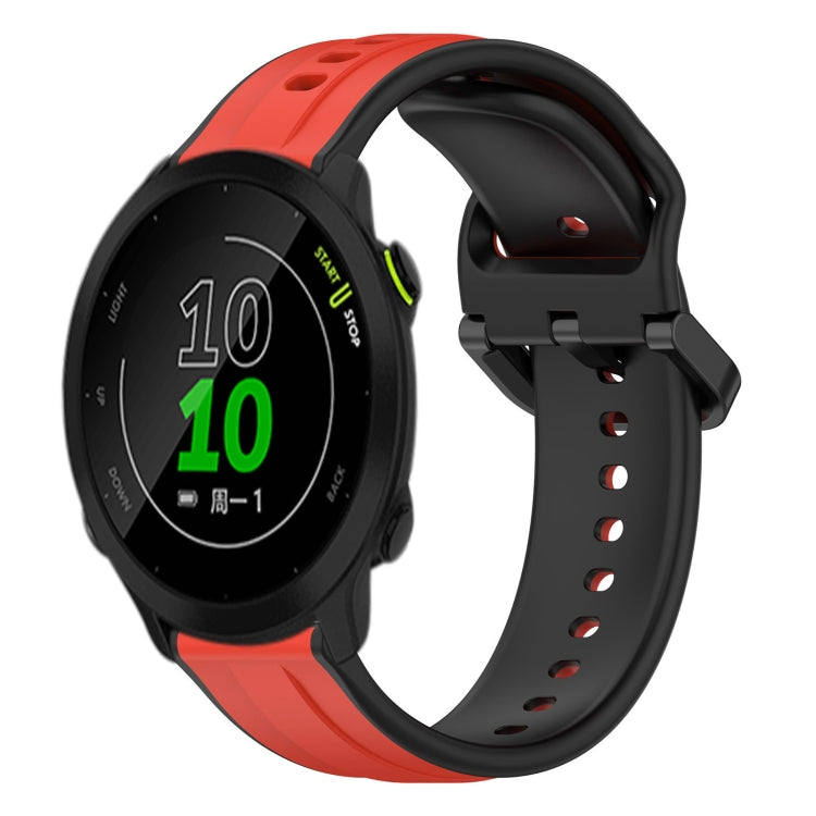 For Garmin Forerunner 158 20mm Convex Loop Two-Color Silicone Watch Band