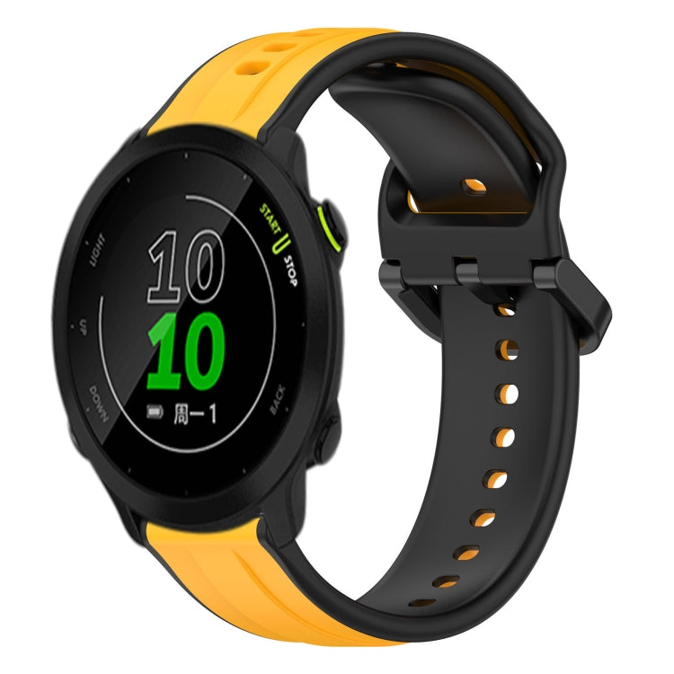 For Garmin Forerunner 158 20mm Convex Loop Two-Color Silicone Watch Band