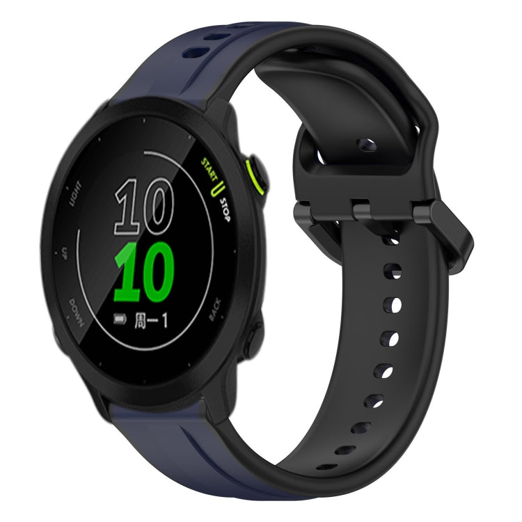 For Garmin Forerunner 158 20mm Convex Loop Two-Color Silicone Watch Band