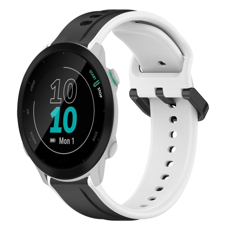For Garmin Forerunner 55 20mm Convex Loop Two-Color Silicone Watch Band
