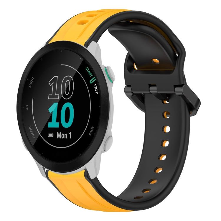 For Garmin Forerunner 55 20mm Convex Loop Two-Color Silicone Watch Band