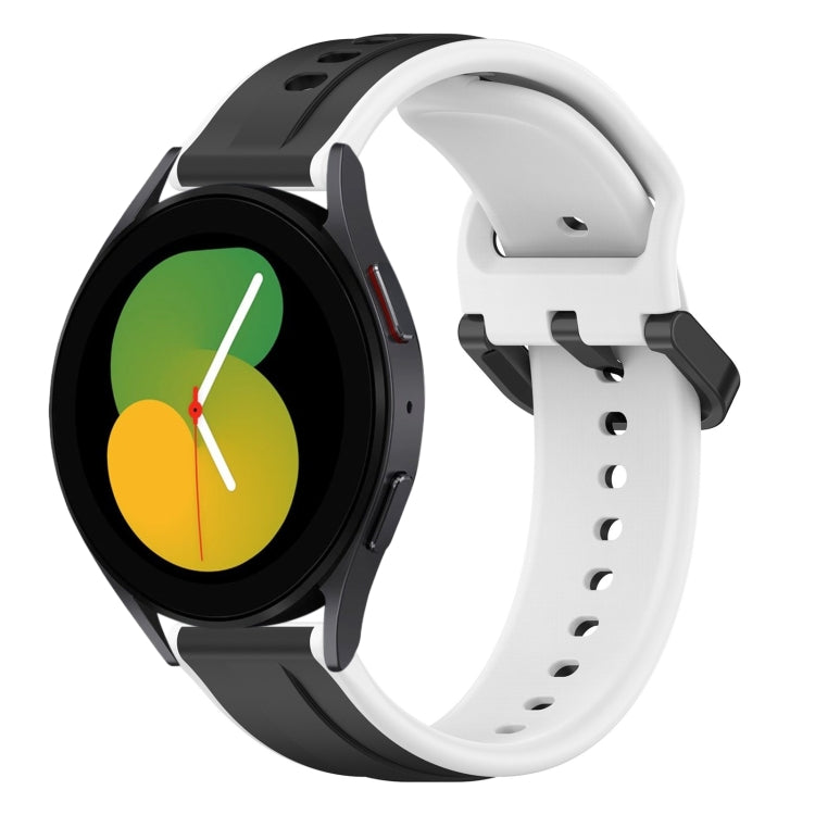 For Samsung Galaxy Watch 5 44mm 20mm Convex Loop Two-Color Silicone Watch Band