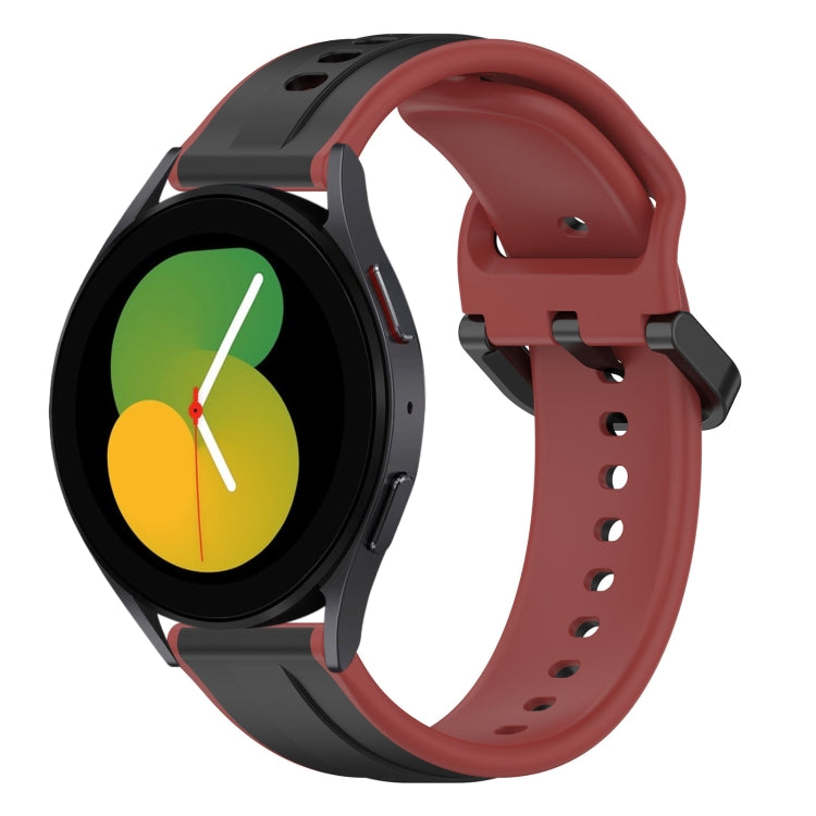 For Samsung Galaxy Watch 5 40mm 20mm Convex Loop Two-Color Silicone Watch Band