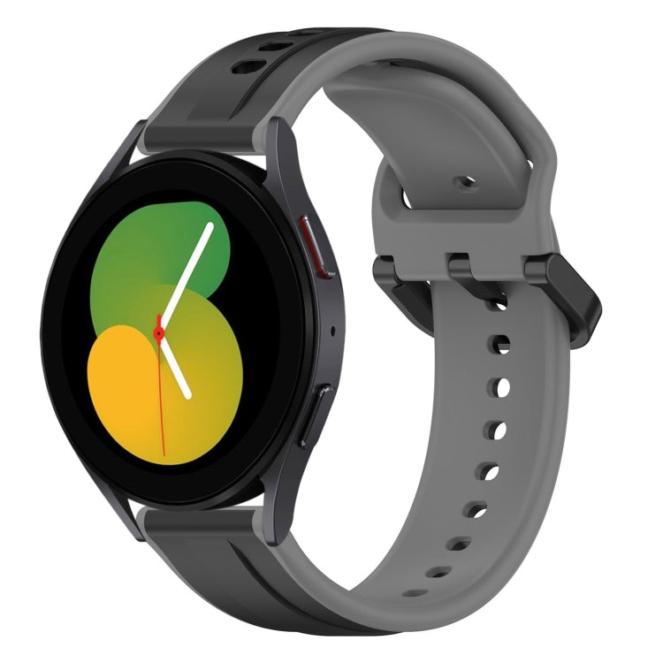 For Samsung Galaxy Watch 5 40mm 20mm Convex Loop Two-Color Silicone Watch Band