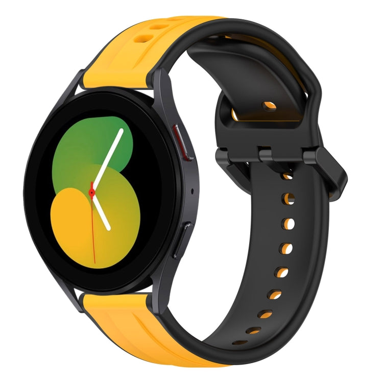 For Samsung Galaxy Watch 5 40mm 20mm Convex Loop Two-Color Silicone Watch Band