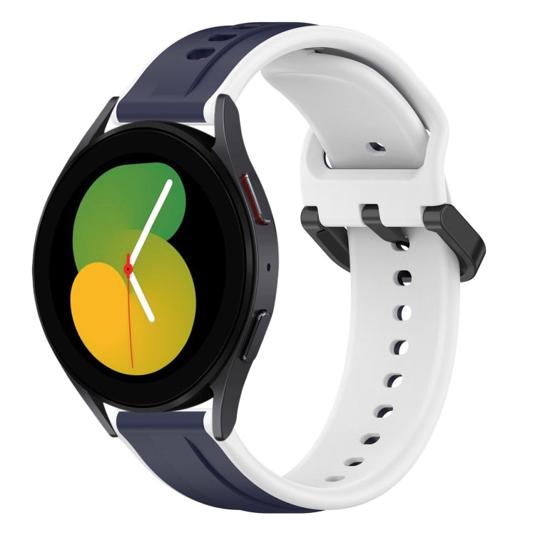 For Samsung Galaxy Watch 5 40mm 20mm Convex Loop Two-Color Silicone Watch Band