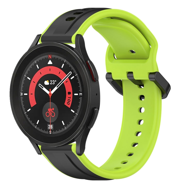 For Samsung Galaxy Watch 5 Pro 45mm 20mm Convex Loop Two-Color Silicone Watch Band