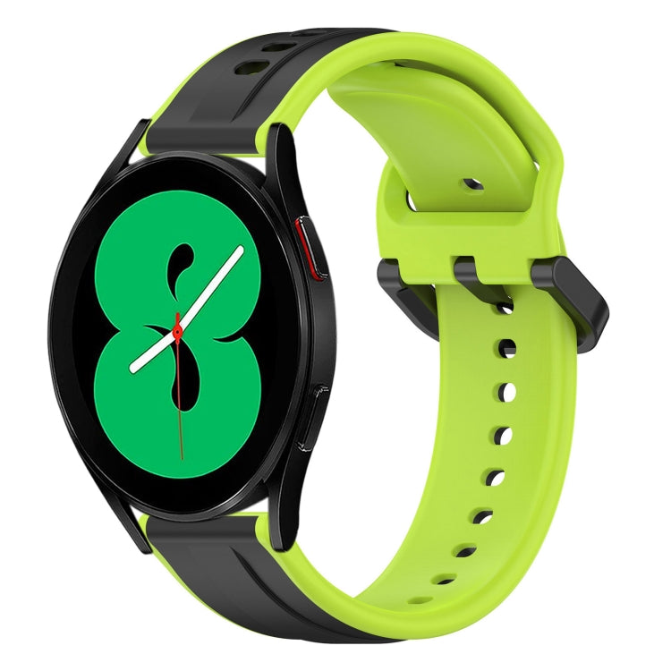 For Samsung Galaxy Watch 4 44mm 20mm Convex Loop Two-Color Silicone Watch Band