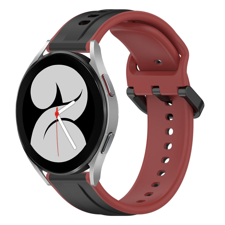 For Samsung Galaxy Watch 4 40mm 20mm Convex Loop Two-Color Silicone Watch Band