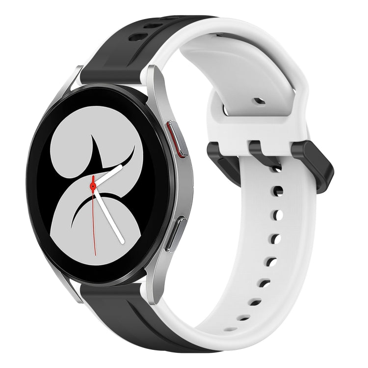 For Samsung Galaxy Watch 4 40mm 20mm Convex Loop Two-Color Silicone Watch Band